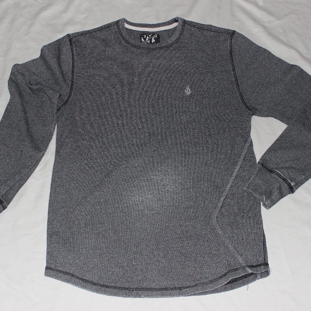 Dark Heather Grey 'Volcom' Heavy Duty Thermal Long Sleeve